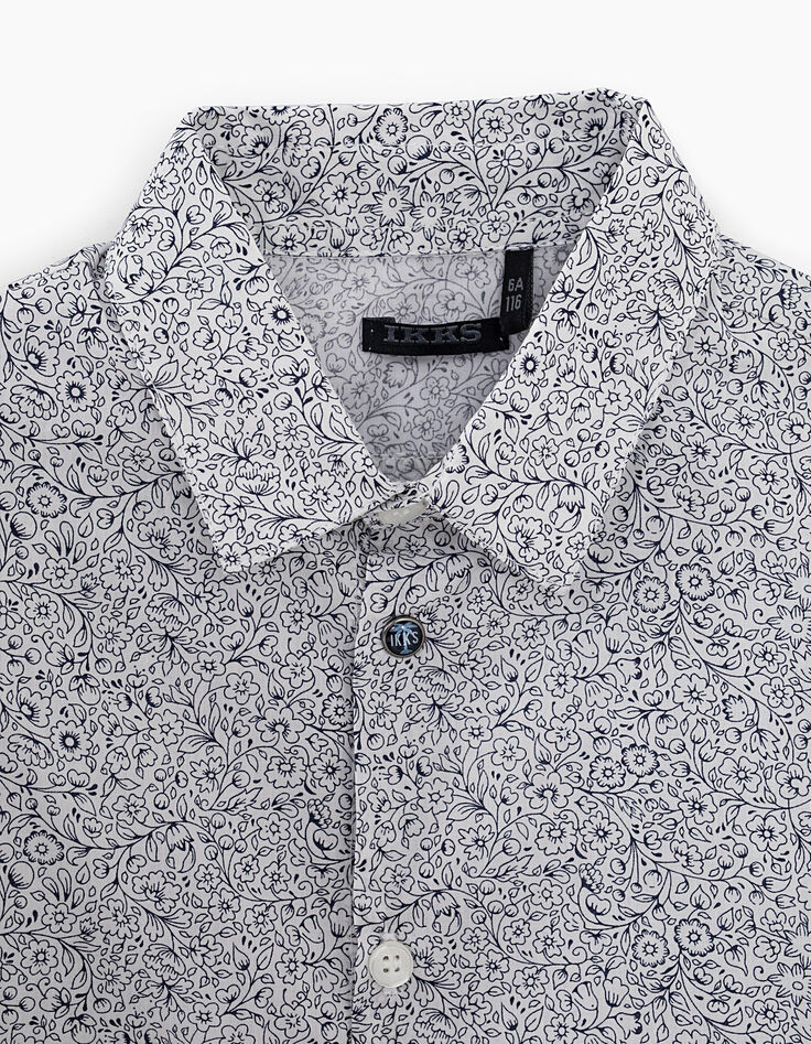Camisa blanco roto con estampado Liberty niño-4