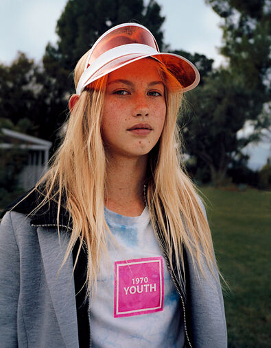 Girls' lavender-blue tie-dye T-shirt - IKKS