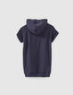 Girls’ navy sweatshirt dress-4