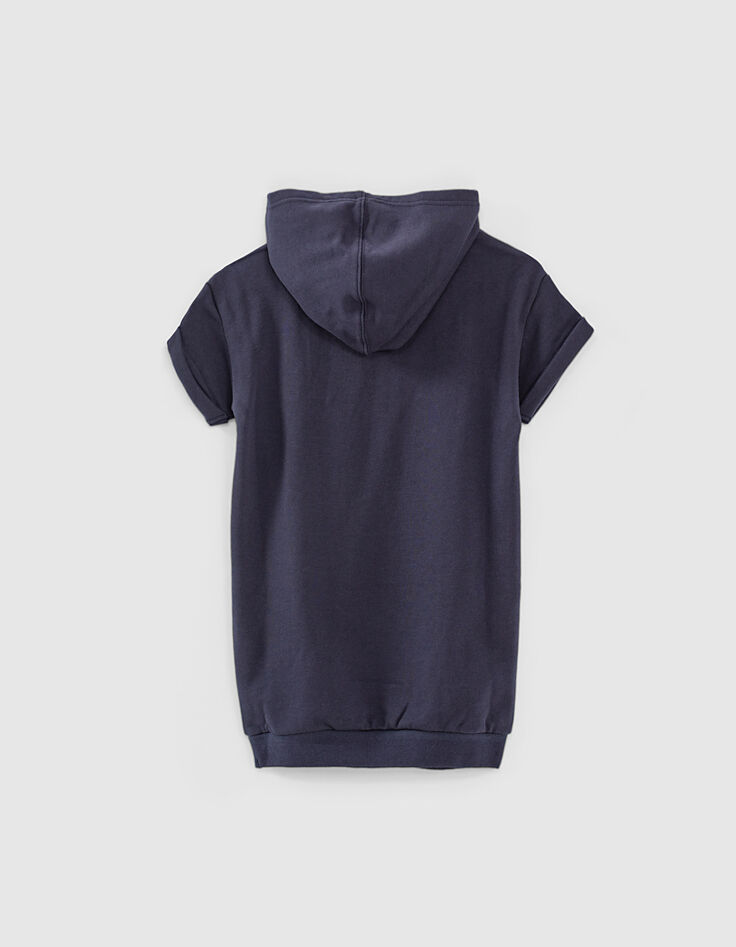 Girls’ navy sweatshirt dress-4