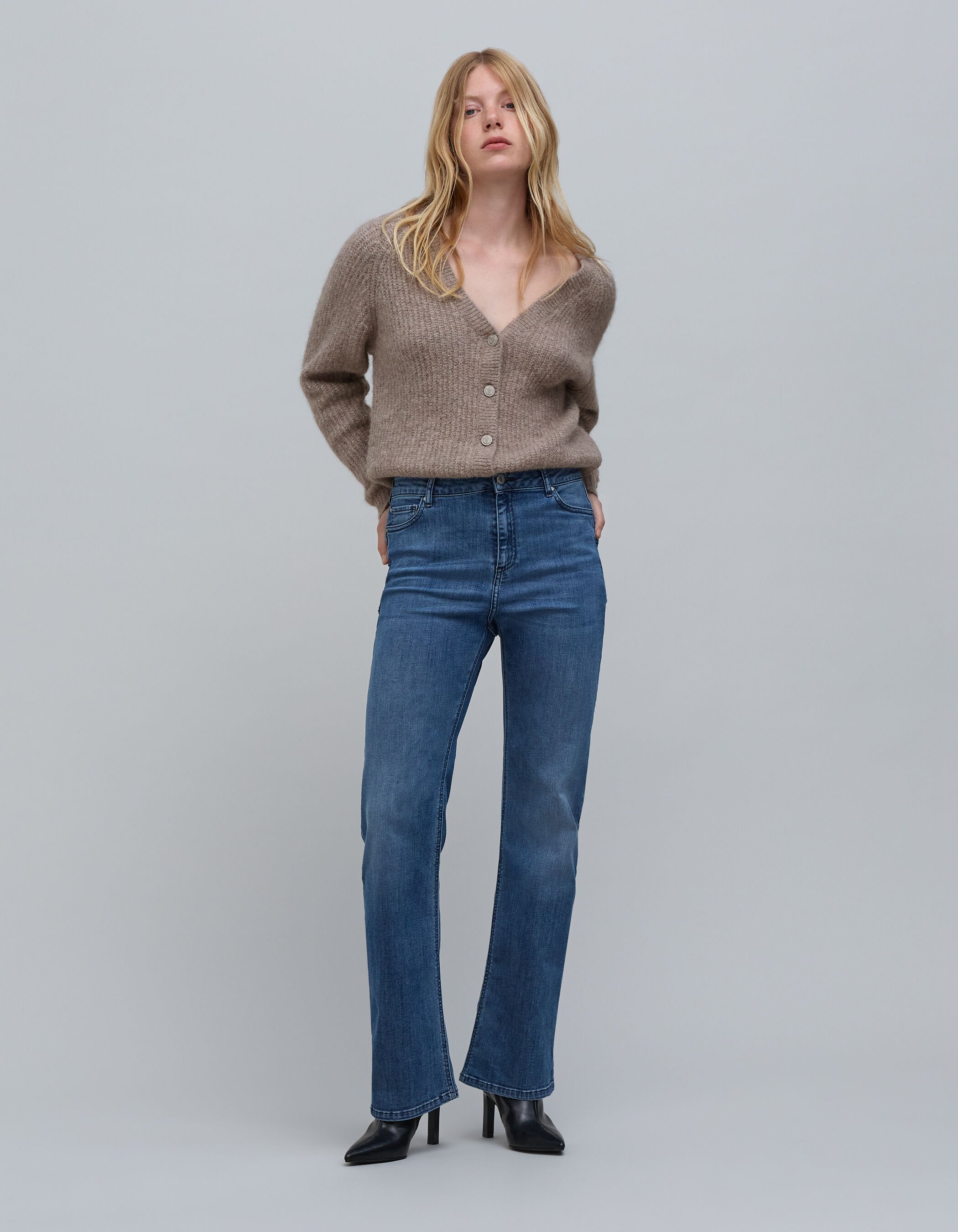 Women s knitted sesame cardigan IKKS