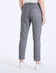 Pantalon droit cropped fil à fil et revers femme-2