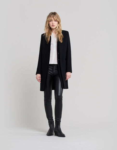 Women’s black collar coat - IKKS