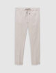 Jogpant de costume beige lin mélangé Homme-5