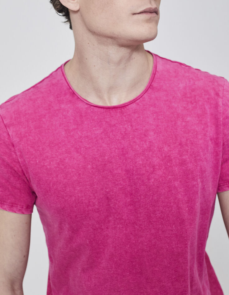 T-shirt De Essential pink ronde hals Heren-2