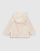 Cardigan blanc cassé tricot pailleté bébé fille-2