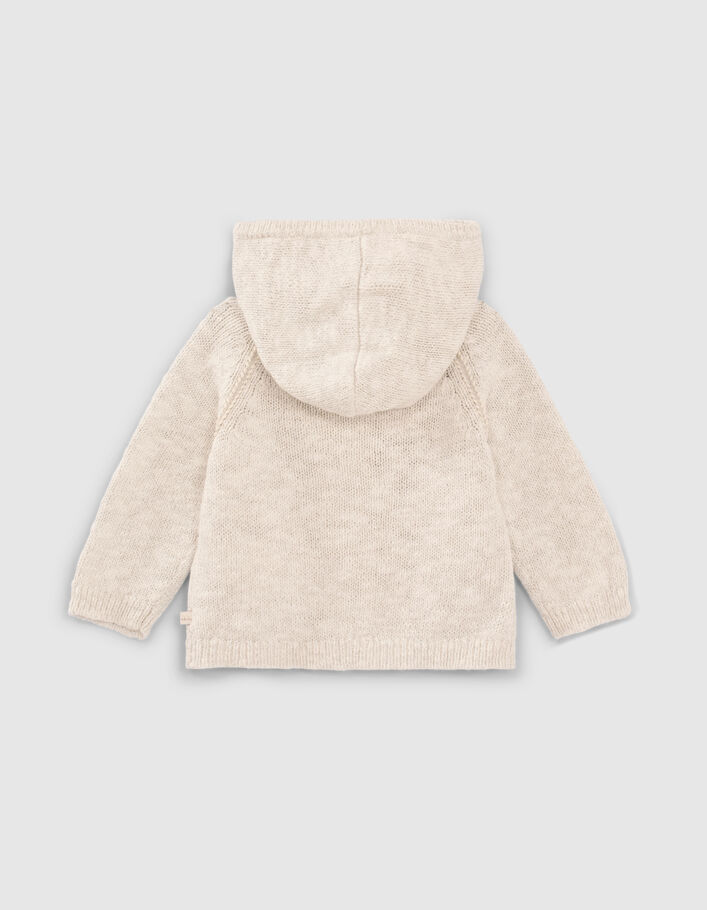 Baby girls' off-white glittery knit cardigan - IKKS