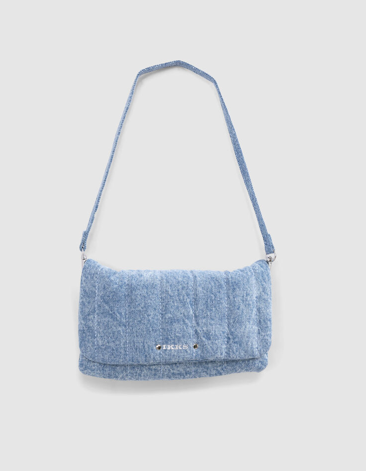 The clutch bag blue denim for girl-2