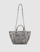 Women&rsquo;s quilted chevron METALLIC MEDIUM 1440 tote bag-5