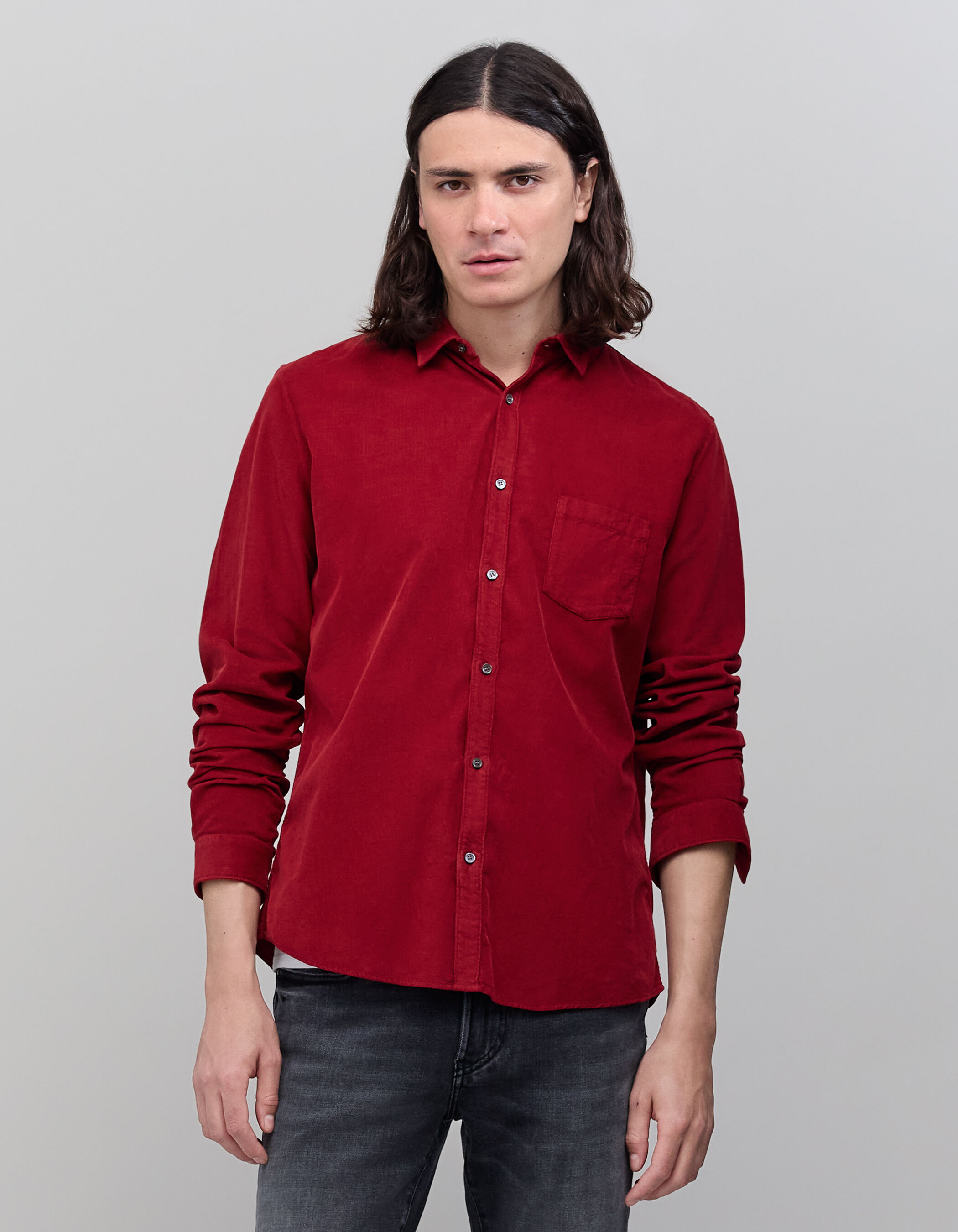 Camisa de terciopelo chilli milleraies para hombre IKKS