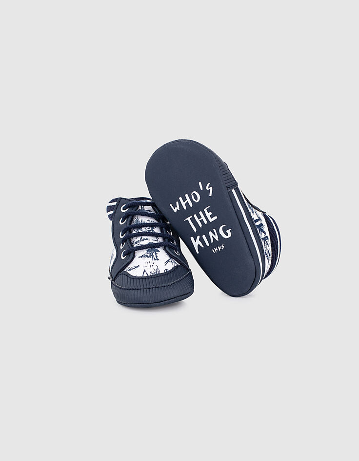 Navy sneakers print French West Coast babyjongens -4