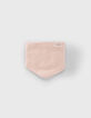 Snood rose poudr&eacute; tricot lurex fourr&eacute; b&eacute;b&eacute; fille-1