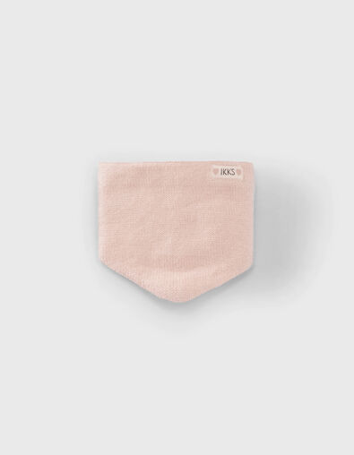 Snood rose poudr&eacute; tricot lurex fourr&eacute; b&eacute;b&eacute; fille - IKKS