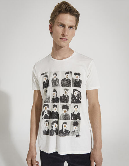 Men’s off-white organic T-shirt with rockers image