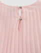 Robe rose plissée décor clous fille-7