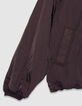 Bomber oversize bordeaux nylon Femme-8