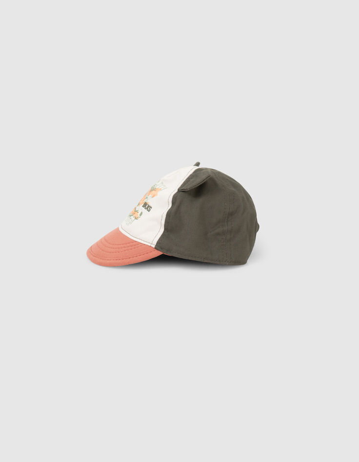 Orangefarbene, weiße und khaki Schirmmütze für Babyjungen-3
