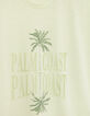 Groen visueel T-shirt met palmbomen en glitterboodschap voor Dames-7