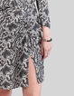 Women’s off-white satin dress with graphic python print-5