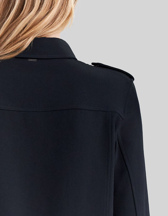 Zwart overhemd gerecycleerd met borstzakken Dames - IKKS