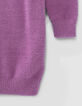 Girls’ dark pink knit sweater dress-4