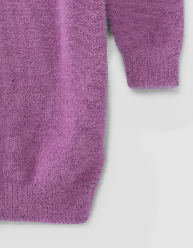 Girls’ dark pink knit sweater dress-4