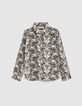 Chemise noire tissu Liberty papillons garçon -2