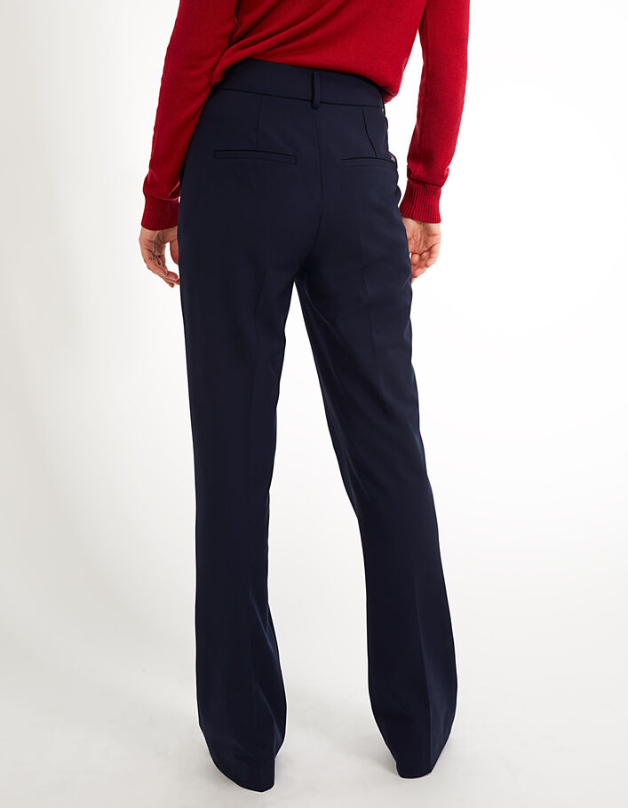 I.Code navy blue button fly trousers - IKKS