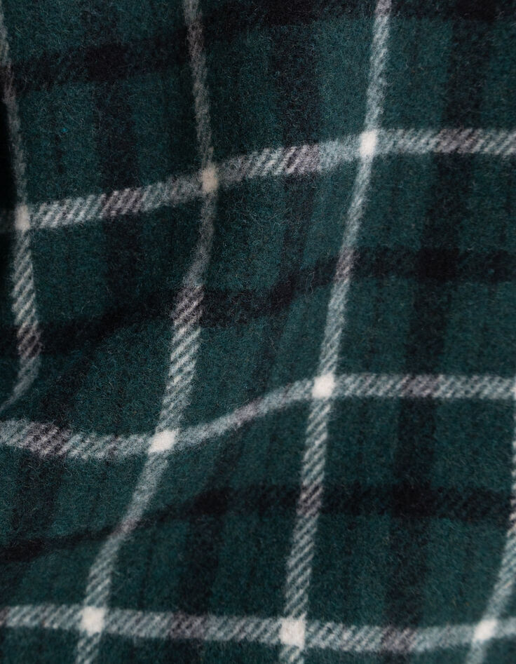 Blouson surchemise à carreaux vert fourré garçon-8