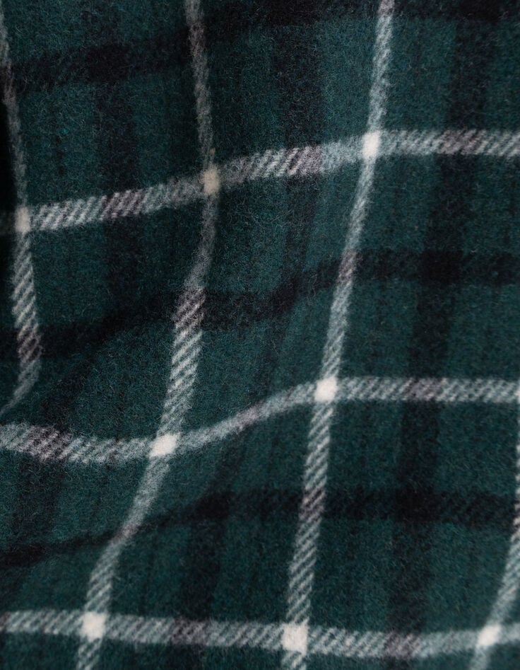 Blouson surchemise à carreaux vert fourré garçon-8 Blouson surchemise à carreaux vert fourré garçon-8