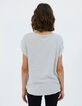 Women’s grey slub cotton modal short-sleeve T-shirt-3