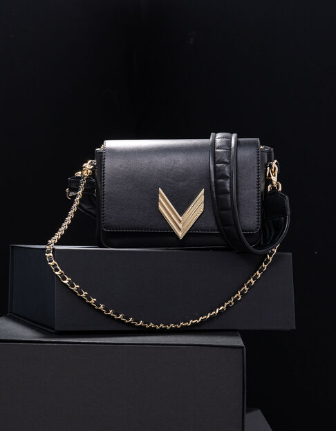 Die 111 ROMY schwarzes Glattleder Metallarbeiten Damen - IKKS