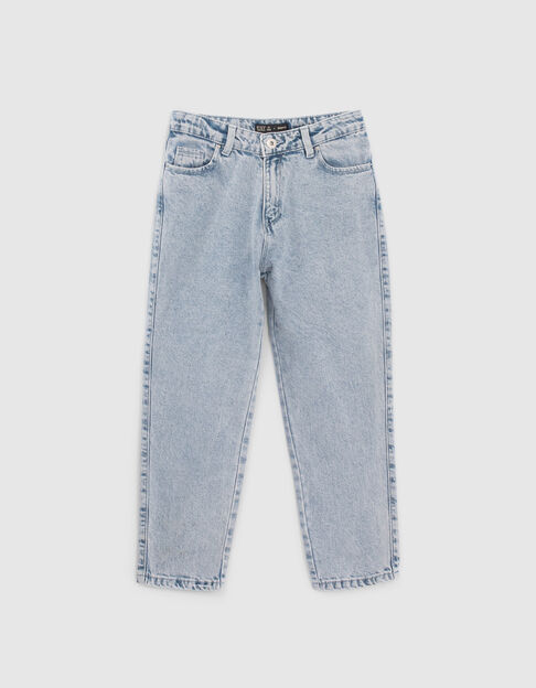 Jean mom bleu 7/8ème fille