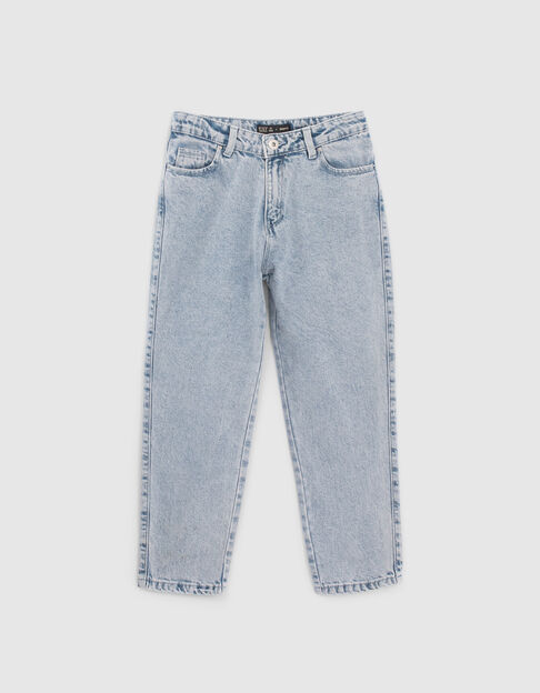 Girls’ blue 7/8 mom jeans