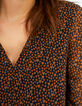 I.Code black, cognac small heart print dress-5