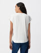 White short-sleeved T-shirt, strawberry image-3