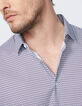Blauw SLIM overhemd Albini® retromotief heren-4