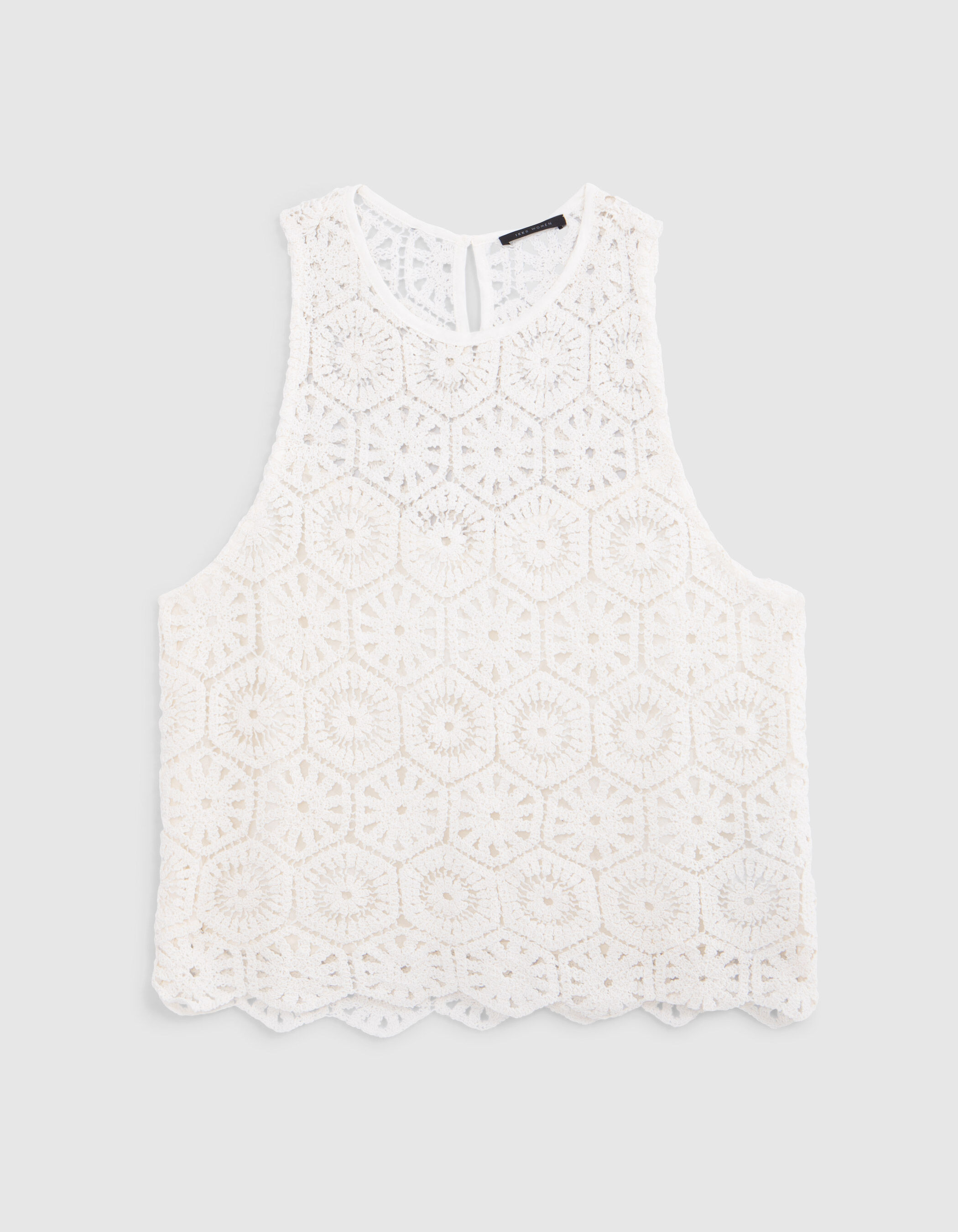 Women's ecru crochet top
