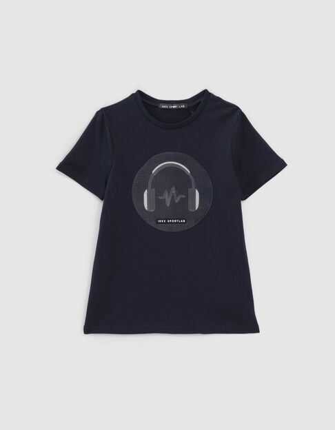 Camiseta sport navy casco relieve niño 
