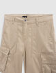 Bermuda RELAXED beige forme battle garçon-5