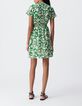 Robe verte imprim&eacute; maxi tropical Femme-3