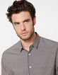 Chemise SLIM noire à motif moucharabieh Homme-4