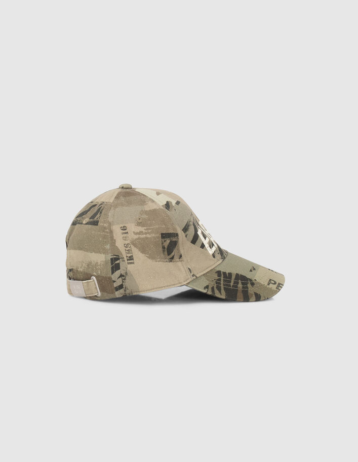 Boys’ khaki camouflage print cap - IKKS