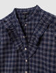 Marineblaue Karobluse Mädchen-5