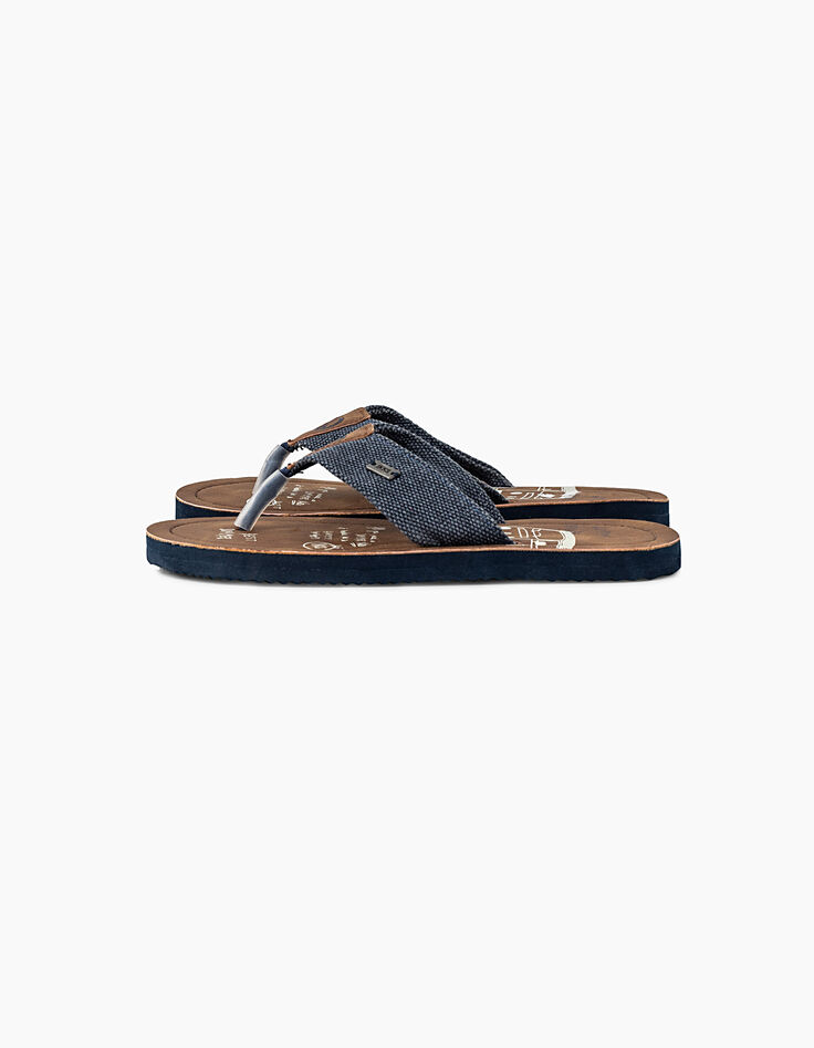 Braune und blaue Jungen-Flip-Flops Peace&Love -4