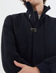 Men’s navy cotton bomber jacket-2