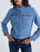 Veste en jean bleu avec clous dos Femme-2