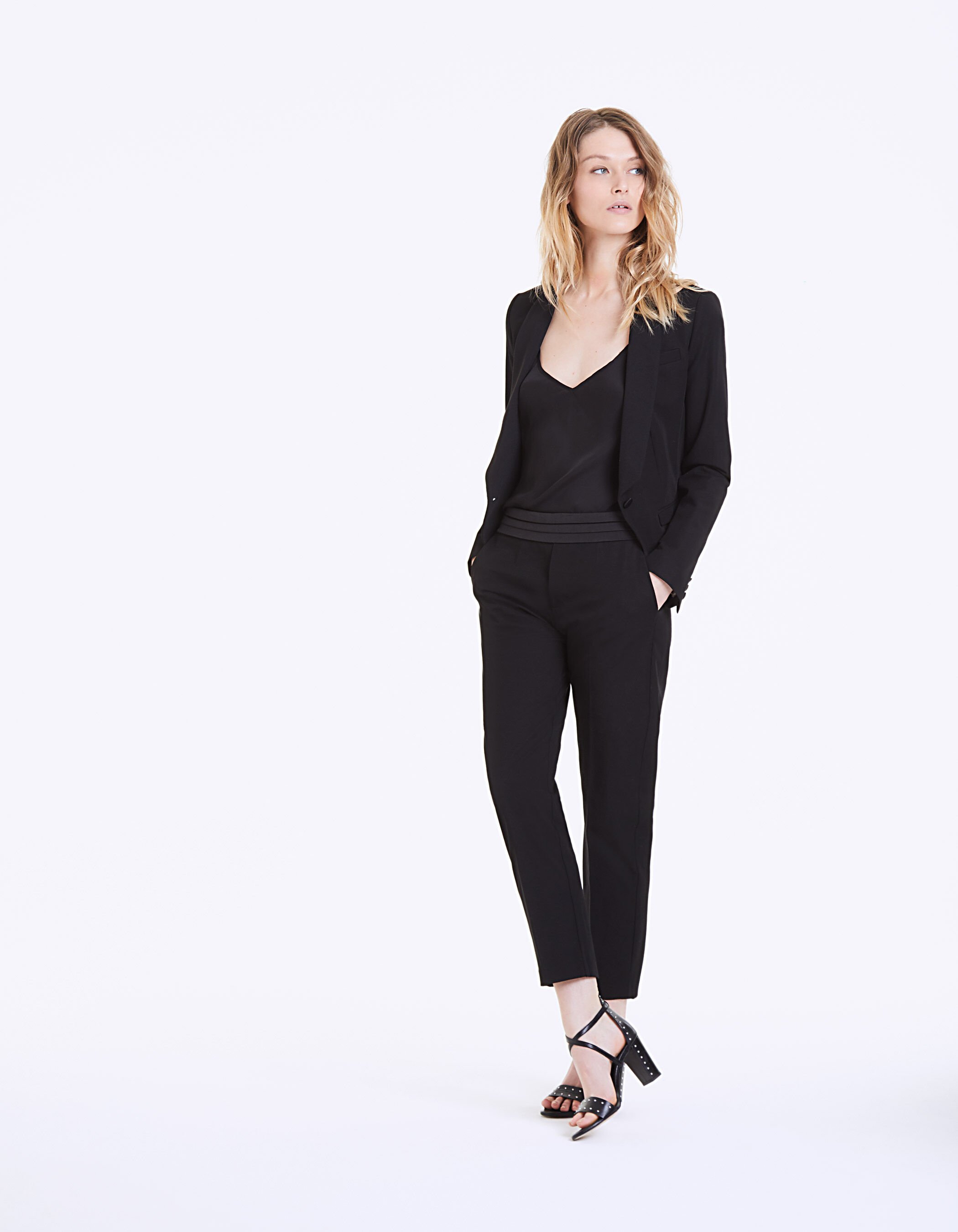 Pantalon cropped store femme