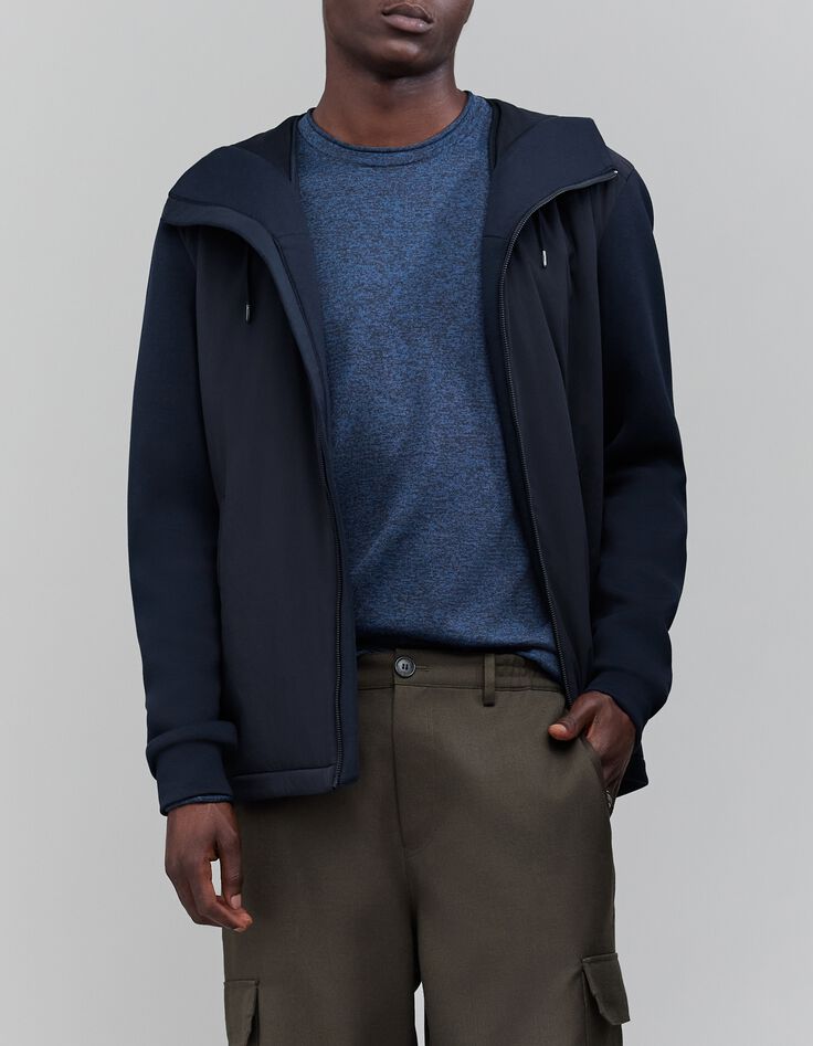 Sous-doudoune marine bi-mati&egrave;re Homme-5