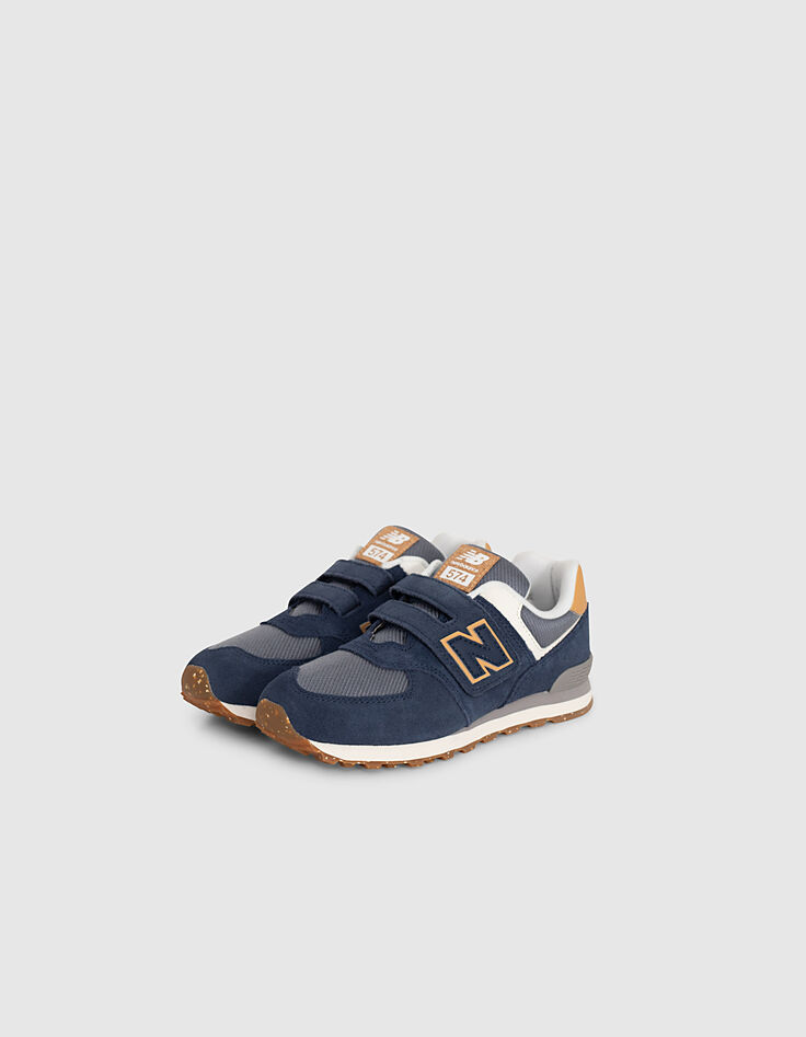 Blaue und camelbraune Jungensneakers NEW BALANCE® 28-34-4